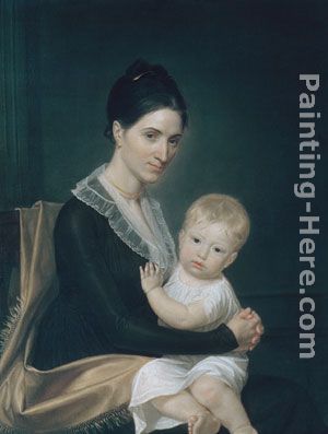 Mrs. Marinus Willett and Her Son Marinus, Jr. painting - John Vanderlyn Mrs. Marinus Willett and Her Son Marinus, Jr. art painting